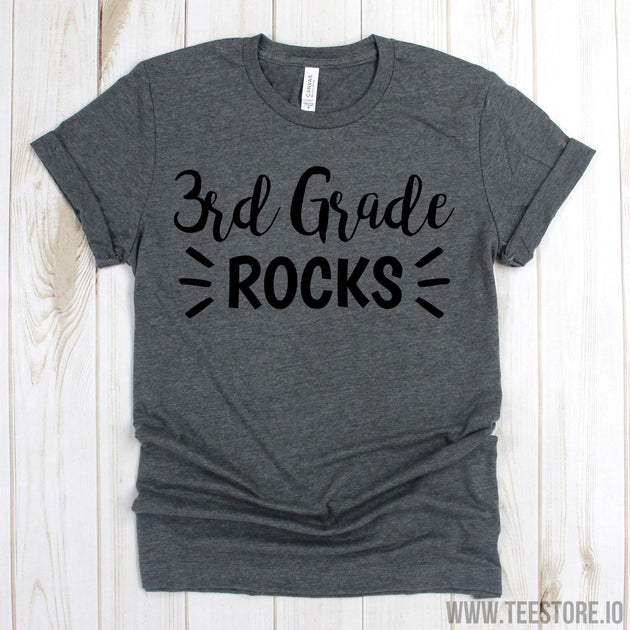 www.teestore.io-Field Trip Shirts - 3rd Grade Rocks T Shirt - Cute Teacher Shirts - Teacher Shirts - Funny Teacher Shirts Tshirt Funny Sarcastic Humor Comical Tee | TeeStore.io