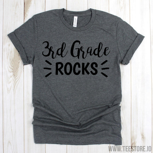 www.teestore.io-Field Trip Shirts - 3rd Grade Rocks T Shirt - Cute Teacher Shirts - Teacher Shirts - Funny Teacher Shirts Tshirt Funny Sarcastic Humor Comical Tee | TeeStore.io