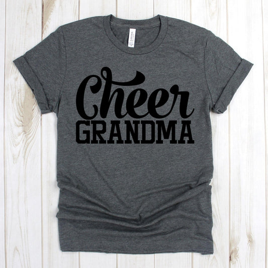 www.teestore.io-Football Shirt - Cheer Grandma Cursive Cheer - Cheer Grandma Shirt - Football Tee - Football Shirts Tshirt Funny Sarcastic Humor Comical Tee | TeeStore.io