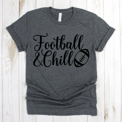 www.teestore.io-Football Shirt - Football & Chill Football - Football Season Shirt - Football Tee Shirt - Football Tee Tshirt Funny Sarcastic Humor Comical Tee | TeeStore.io