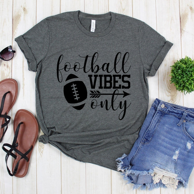 www.teestore.io-Football Shirt - Football Vibes Only Football Arrow - Football Shirts - Football Tee Shirts - Gameday Shirt Tshirt Funny Sarcastic Humor Comical Tee | TeeStore.io