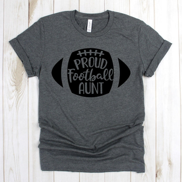 www.teestore.io-Football Shirt - Proud Football Aunt Cursive Football - Football Shirts - Football Aunt Gift - Football Fan Tee Tshirt Funny Sarcastic Humor Comical Tee | TeeStore.io