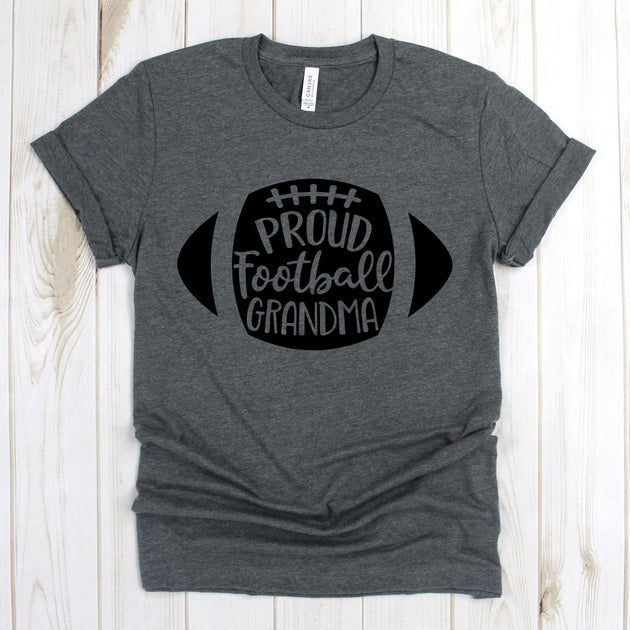 www.teestore.io-Football Shirt - Proud Football Grandma Cursive Football - Football Fan Wear - Football Grandma Gift Tshirt Funny Sarcastic Humor Comical Tee | TeeStore.io
