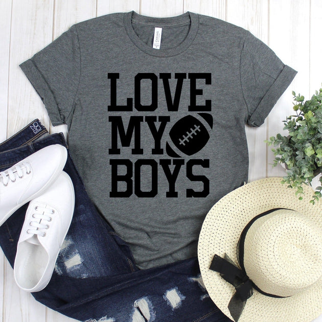 www.teestore.io-Football Tee - Love My Boys Football - Football Season Shirt - Football Shirt - Football Tee - Football Shirts Tshirt Funny Sarcastic Humor Comical Tee | TeeStore.io
