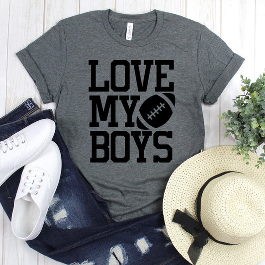 www.teestore.io-Football Tee - Love My Boys Football - Football Season Shirt - Football Shirt - Football Tee - Football Shirts Tshirt Funny Sarcastic Humor Comical Tee | TeeStore.io