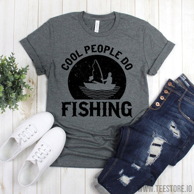 www.teestore.io-Funny Fishing Shirt - Cool People Do Fishing T-Shirt - Fisherman - Fishing Shirt - Fishing Gifts - Fishing Gift Tshirt Funny Sarcastic Humor Comical Tee | TeeStore.io