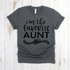 www.teestore.io-Gift For Auntie - I'm The Favorite Aunt Tee Shirt - Funny Aunt Shirts - Aunt T-shirt - Auntie Shirts Tshirt Funny Sarcastic Humor Comical Tee | TeeStore.io