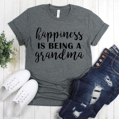 wwwteestoreio-Gift For Grandma - Happiness Is Being A Grandma Shirts - Grandma T Shirt - Grandma Tee - Grandparents Shirts