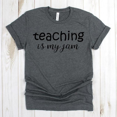 wwwteestoreio-Gift For Teacher - Teaching Is My Jam T-shirt - Teacher Tee Shirt - Educator Tee Shirt - Teacher Shirt