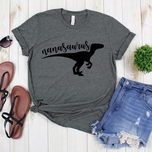 wwwteestoreio-Grandma Saurus Tee Shirt - Nana Saurus Shirt - Abuela Shirt - Dinosaur Grandma Shirt - Abuela To Be