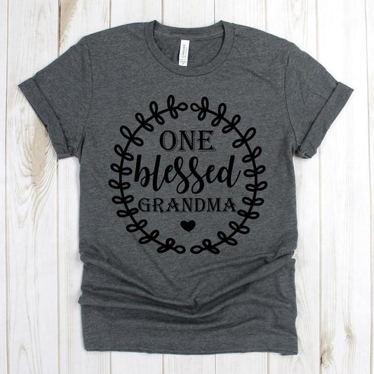 wwwteestoreio-Grandma Shirt - One Blessed Grandma Shirt - Blessed Grandma - Fall Shirt - Thanksgiving Family Shirts - Blessed Granny Shirt