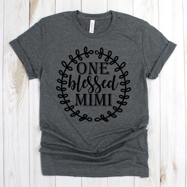 wwwteestoreio-Grandma Shirt - One Blessed Mimi Shirt - Blessed Grandma - Fall Shirt - Thanksgiving Family Shirts - Blessed Granny Shirt - Announcement