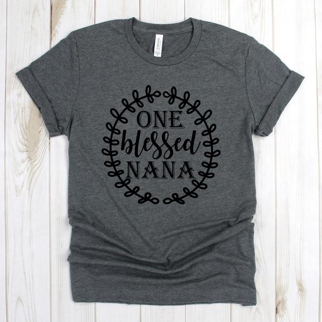 wwwteestoreio-Grandma Shirt - One Blessed Nana Shirt - Blessed Grandma - Fall Shirt - Thanksgiving Family Shirts - Blessed Granny Shirt