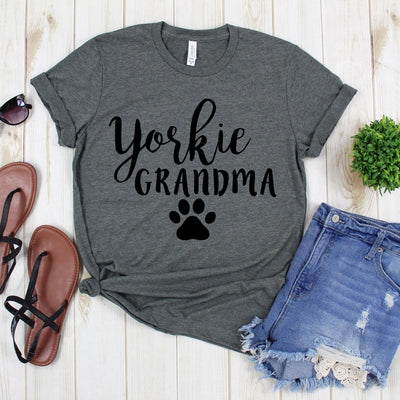 wwwteestoreio-Grandma T Shirt - Yorkie Grandma Shirts - Gift For Grandma - Grandmother T Shirts - Nana Shirt