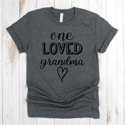 wwwteestoreio-Grandma Tee Shirt - One Loved Grandma Shirt - Granny Shirt - Nana Tee - Valentine's Day Gift - Cute Grandma T-Shirt