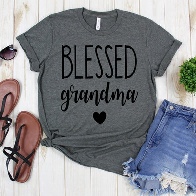 wwwteestoreio-Grandmother Tee - Blessed Grandma Shirts - Gift For Grandma - Grandmother T Shirt