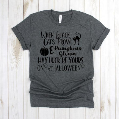 wwwteestoreio-Halloween Shirt - When Black Cats Prowl Pumpkin Cat - Holiday Shirt - Thanksgiving Shirt - Fall Shirt - Pumpkin Shirt