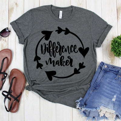 wwwteestoreio-Inspirational Tee - Difference Maker Shirt - Christian Tee - Faith Shirt - Christian Gifts - Scripture Shirt