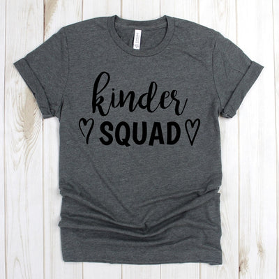wwwteestoreio-Kindergarten Teacher Shirt - Kinder Squad Shirt - Kindergarten Teacher Gift - Teacher Group Shirts - Teacher Appreciation Gift