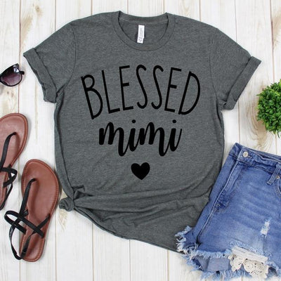 wwwteestoreio-Mini Shirt - Blessed Mimi Shirt - Nana T-shirt - Grandma Tee - Grandmother Tee Shirt