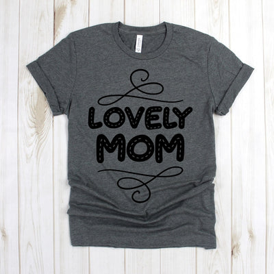 wwwteestoreio-Mom Tee - Lovely Mom Shirt - Mom Life Tee - Mom Life TShirt - Cute Mom Shirt - Lovely Mom Tee
