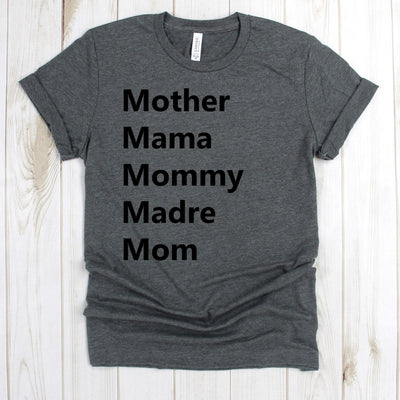 wwwteestoreio-Mother's Day Shirt - Mother Mama Mommy Madre Mom Shirt - Mother's Day Gift - Mama Shirt - Mommy Tee Shirt