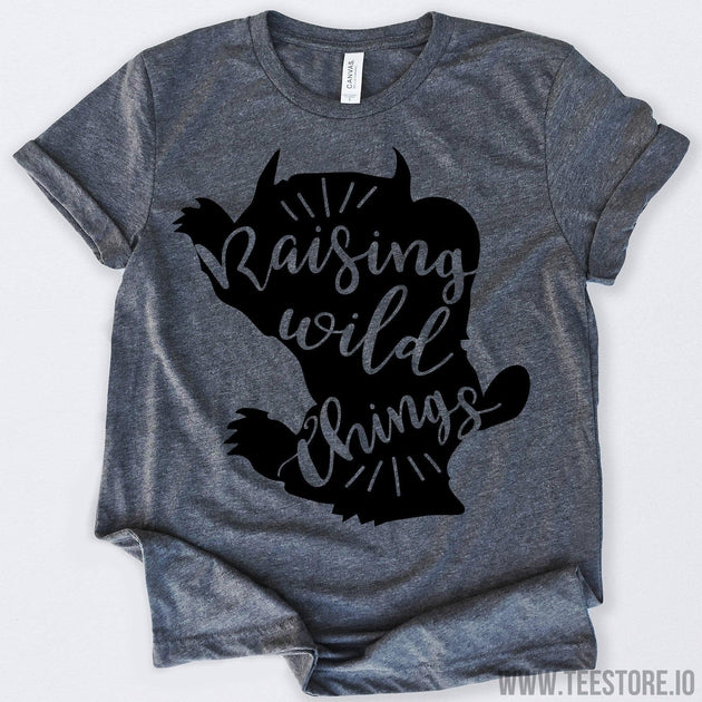 www.teestore.io-Raising Wild Things Tshirt Funny Sarcastic Humor Comical Tee | TeeStore.io
