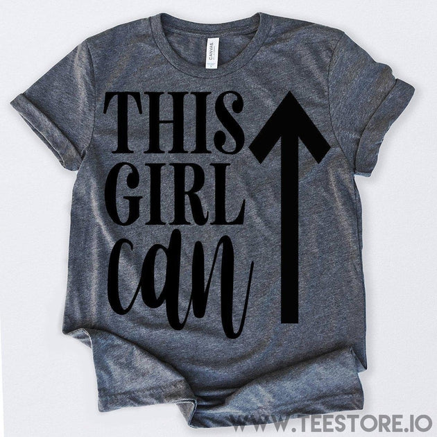 www.teestore.io-This Girl Can Tshirt Funny Sarcastic Humor Comical Tee | TeeStore.io