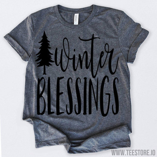 www.teestore.io-Winter Blessings Tshirt Funny Sarcastic Humor Comical Tee | TeeStore.io